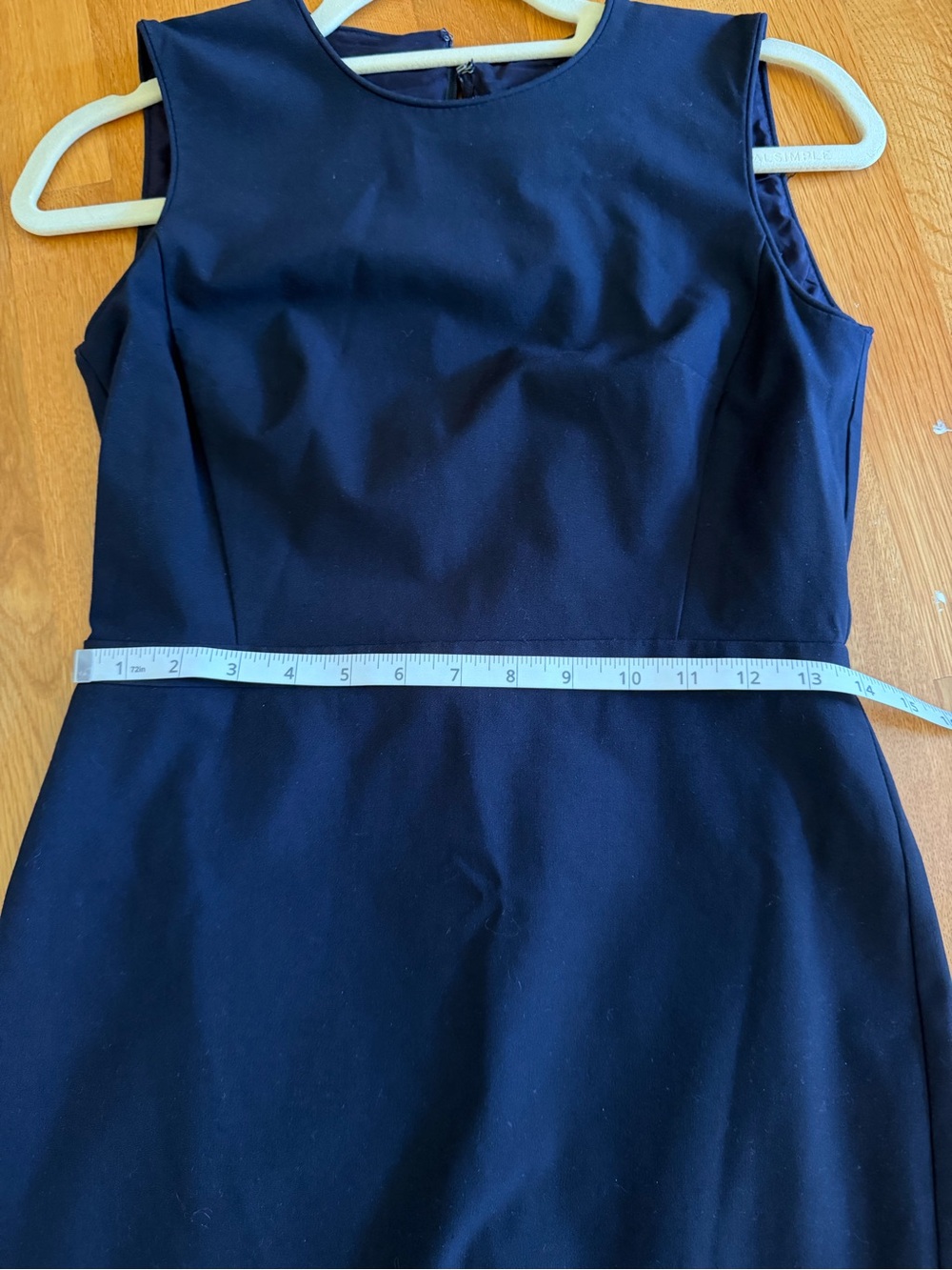 Navy 00 Ann Taylor Black Sleeveless Midi Sheath Dress - Picture 12 of 12